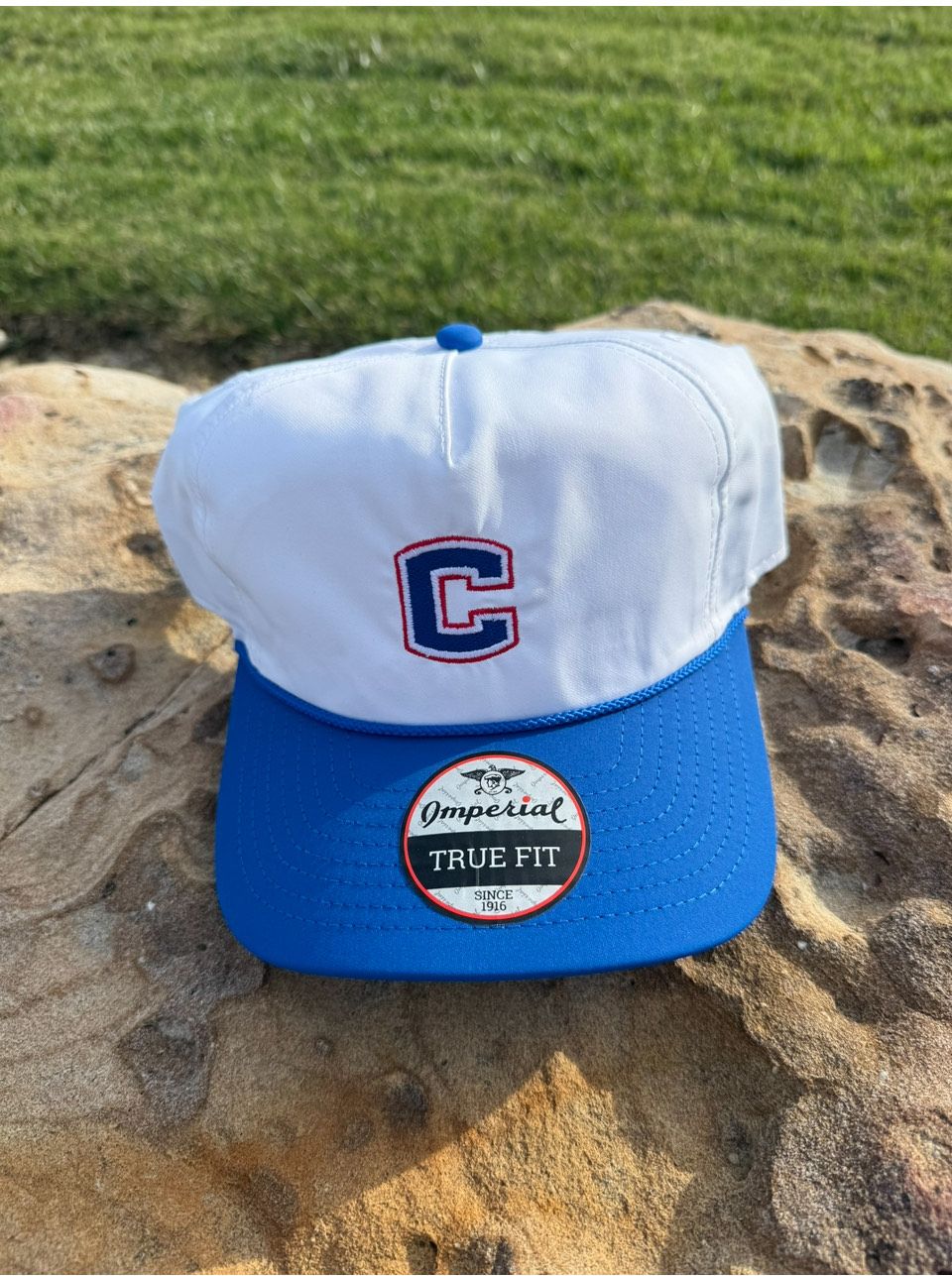 Imperial Embroidered Royal and White Hat