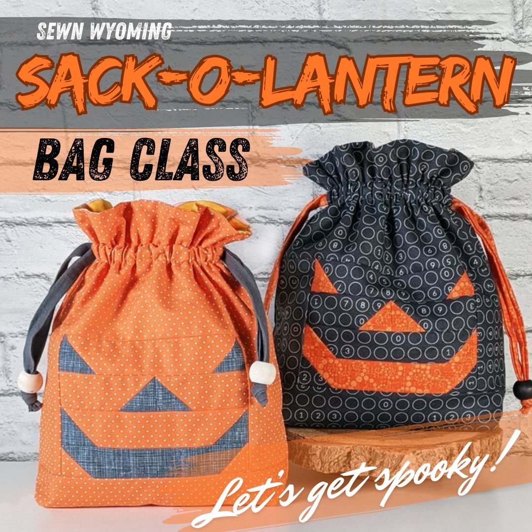 Sack-O-Lantern bag with Amber in Kalamazoo