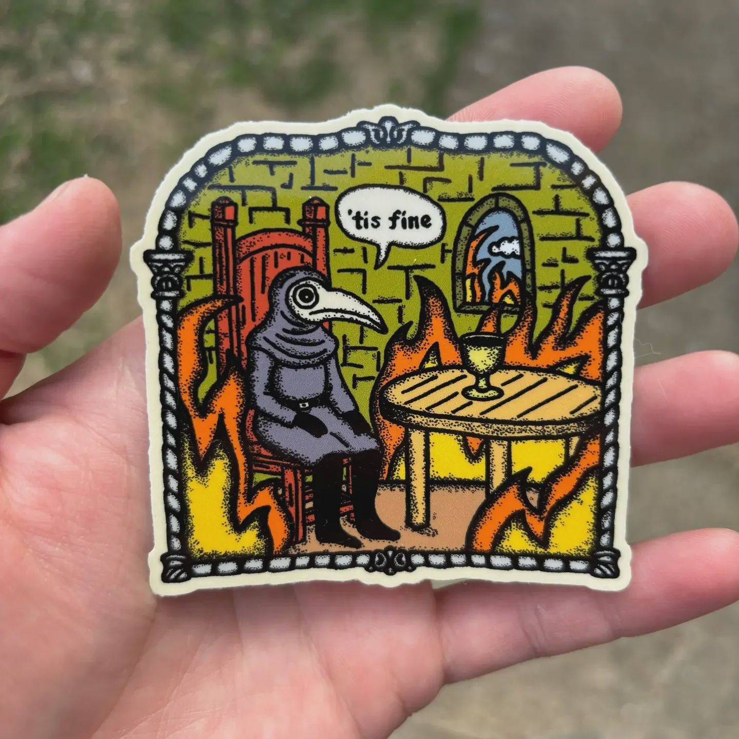 tis Fine Vinyl Sticker Pretty Bad Co.