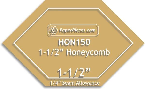 1-1/2" Honeycomb Acrylic Template 1pc EPP