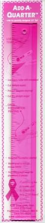 Add-A-Quarter 12in Ruler Pink