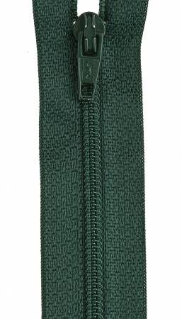 All-Purpose Polyester Coil Zipper 9in Forest Green