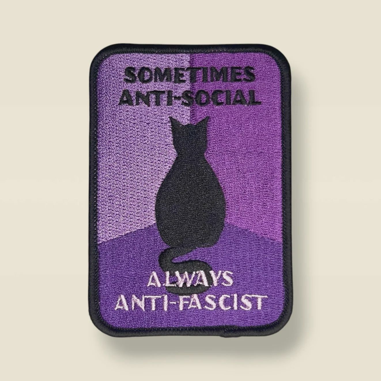 Anti-Social Anti-Fascist Cat Patch