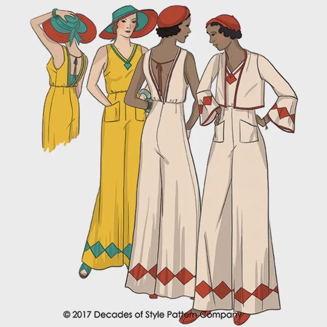 1930s Last Resort Beach PJs - Decades of Style Pattern Company