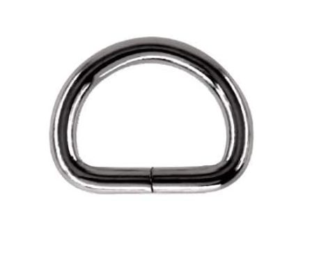 Black Metal D Ring 1"