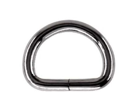 Black Metal D Ring 1/2"