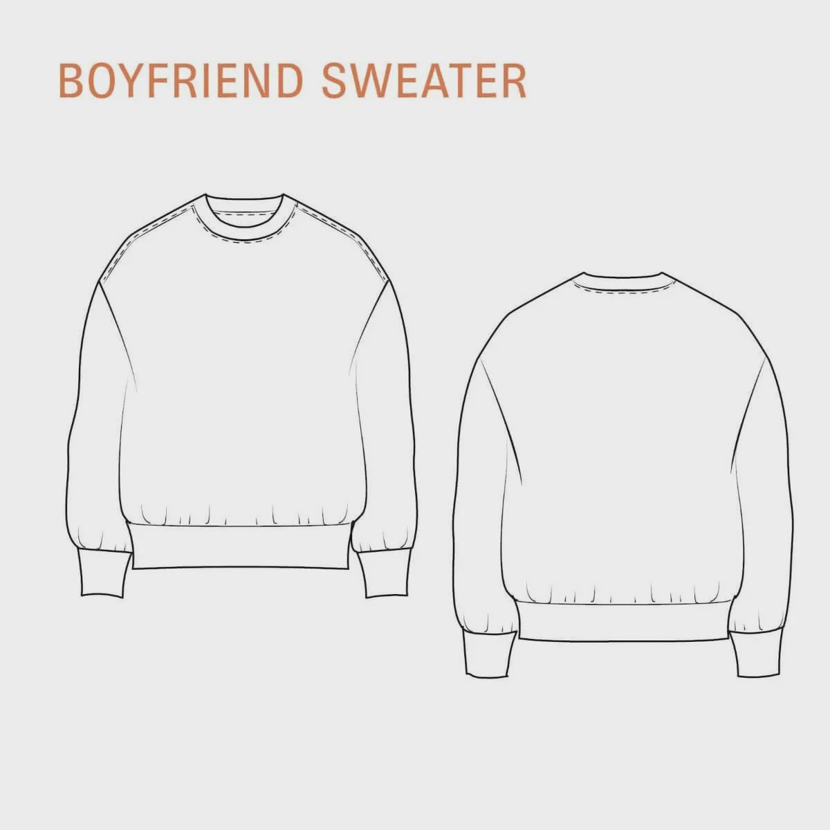 Boyfriend Sweater Pattern Wardrobe by Me