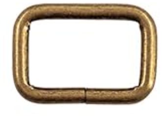 Bronze Metal Rectangle Ring 1"