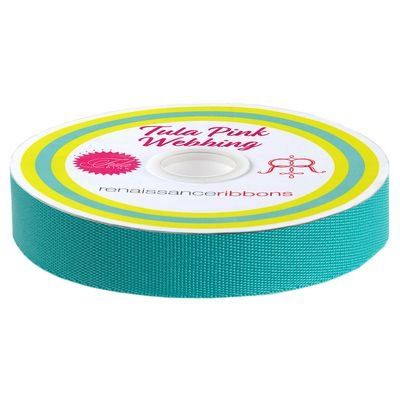1" nylon webbing Spirit/Teal Tula Pink