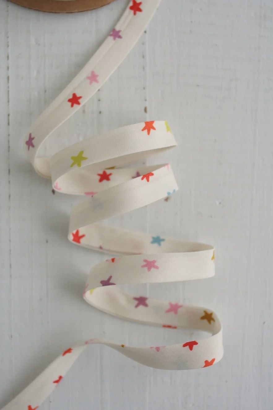 1/2" Double Fold Bias Binding - Starry