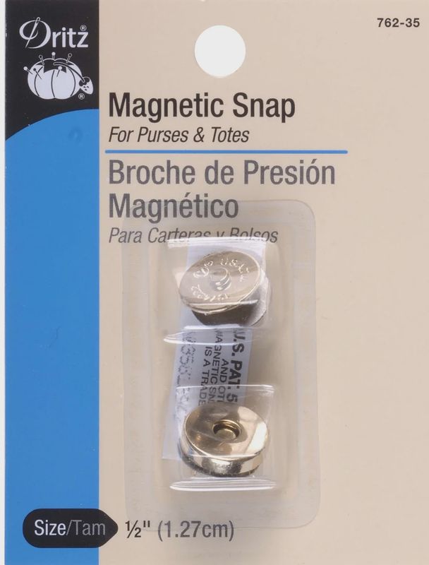 1/2" Magnetic Snap Gilt Finish Single Snap