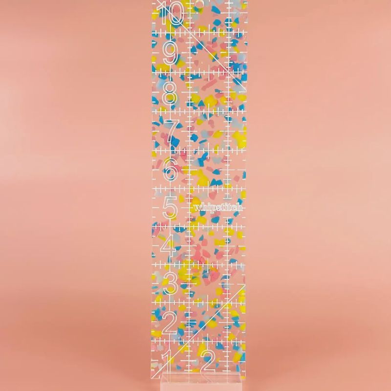 2.5 by 10 in confetti quilting ruler