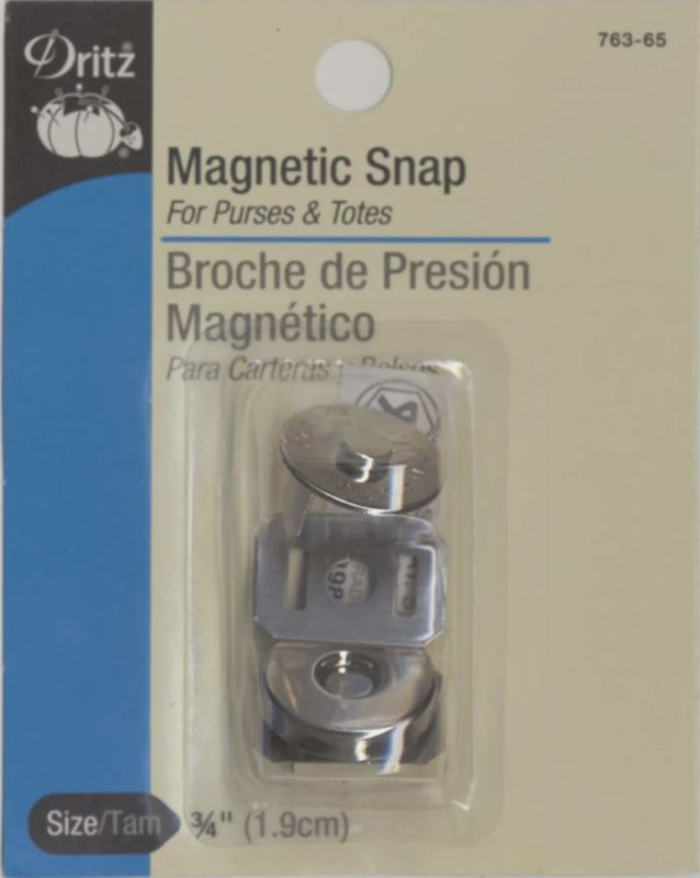 3/4" Magnetic Snap Nickel Finish Single Snap