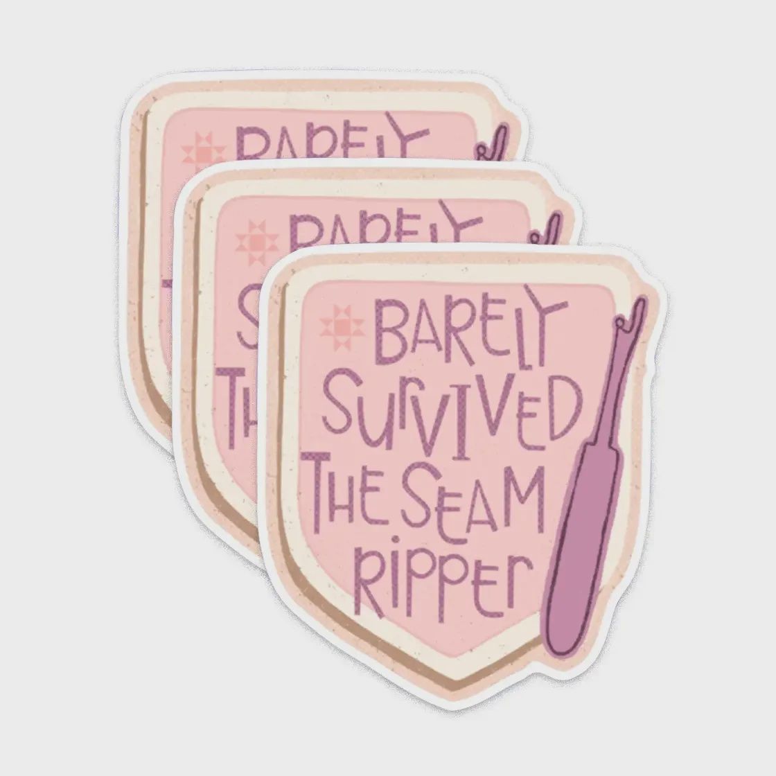 Barely Survived the Seam Ripper Sticker Kati Cupcake