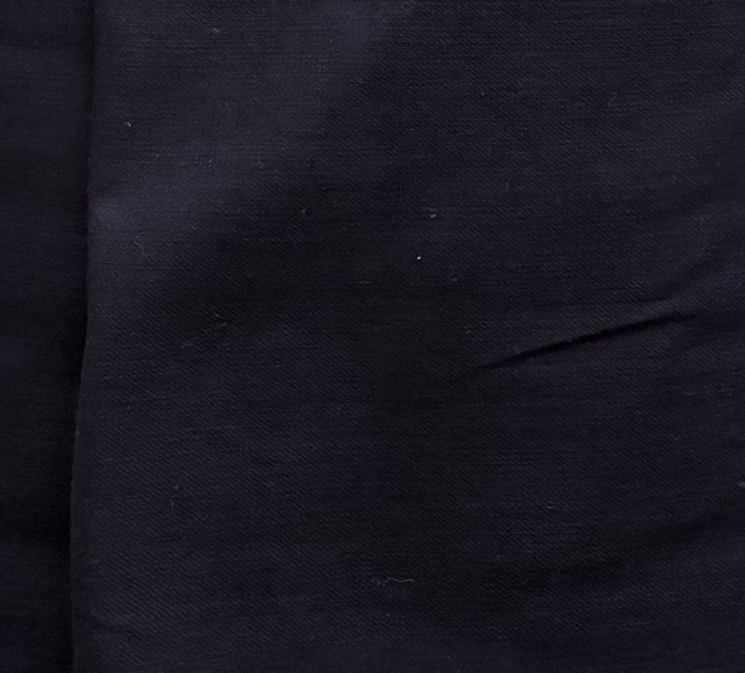 Black Cotton Linen Serge Twill Japanese Import