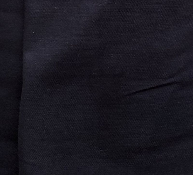 Black Cotton Linen Serge Twill Japanese Import