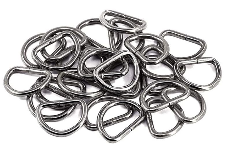 Black Metal D Ring 3/4"