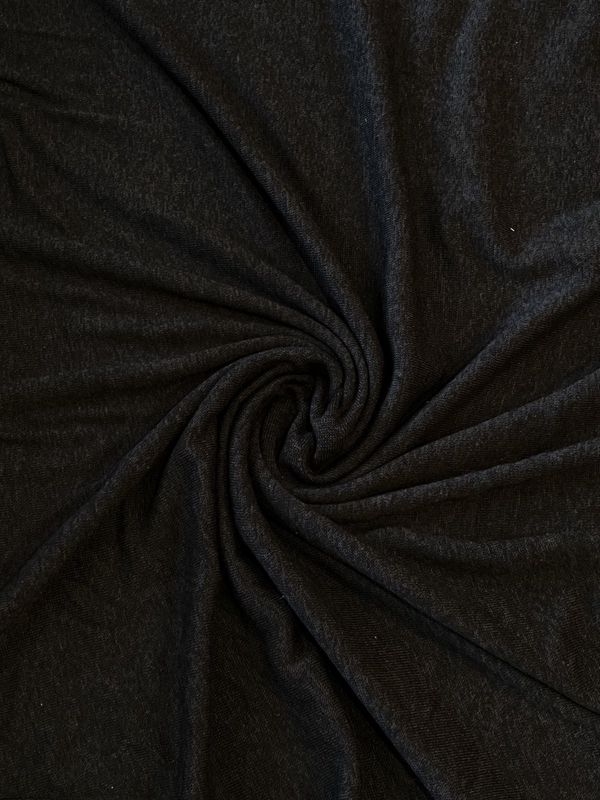 Black Rayon / Cotton / Modal Blend Sweater Knit