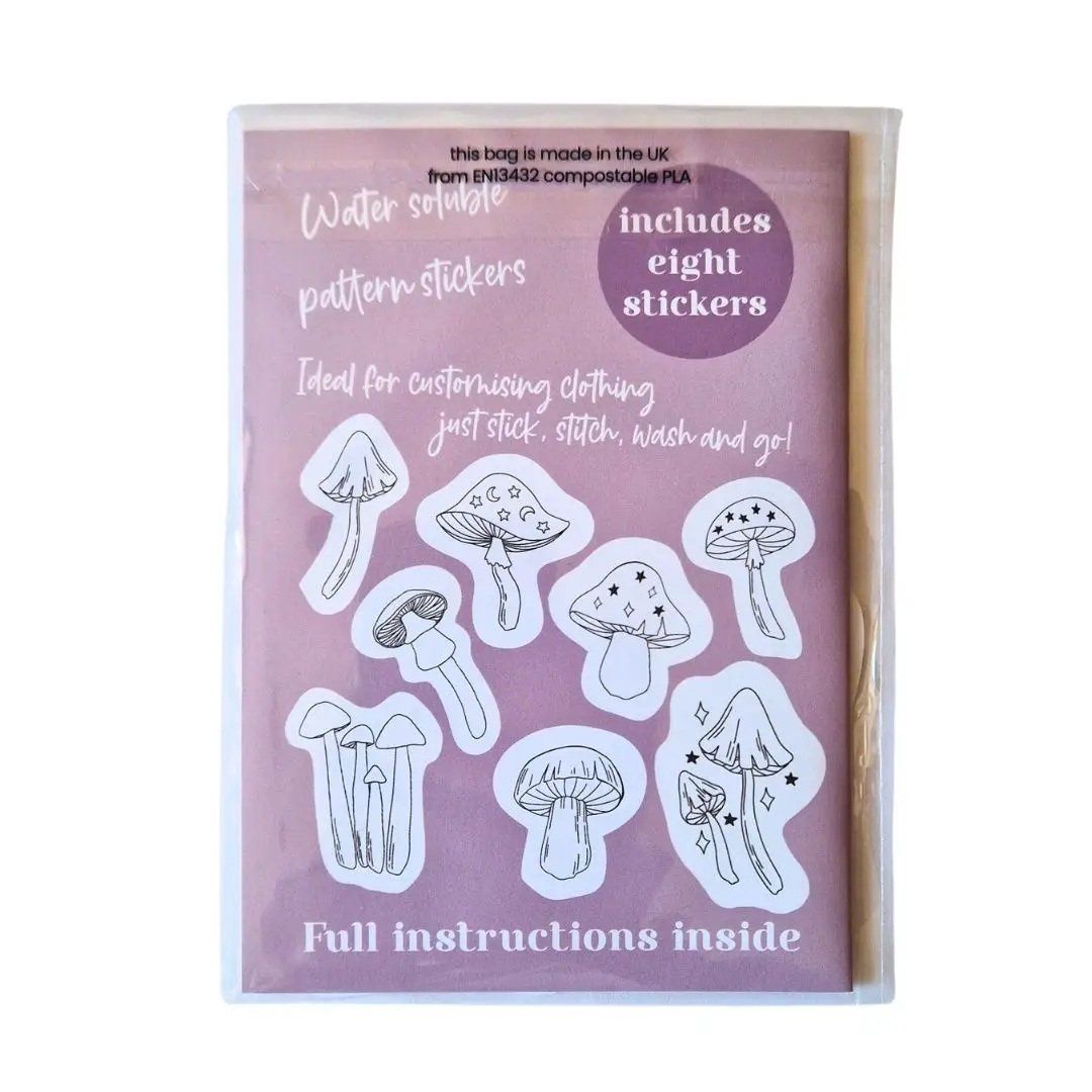 Blackbird &amp; Bloom Mystical Mushrooms Stick &amp; Stitch Embroidery Patterns