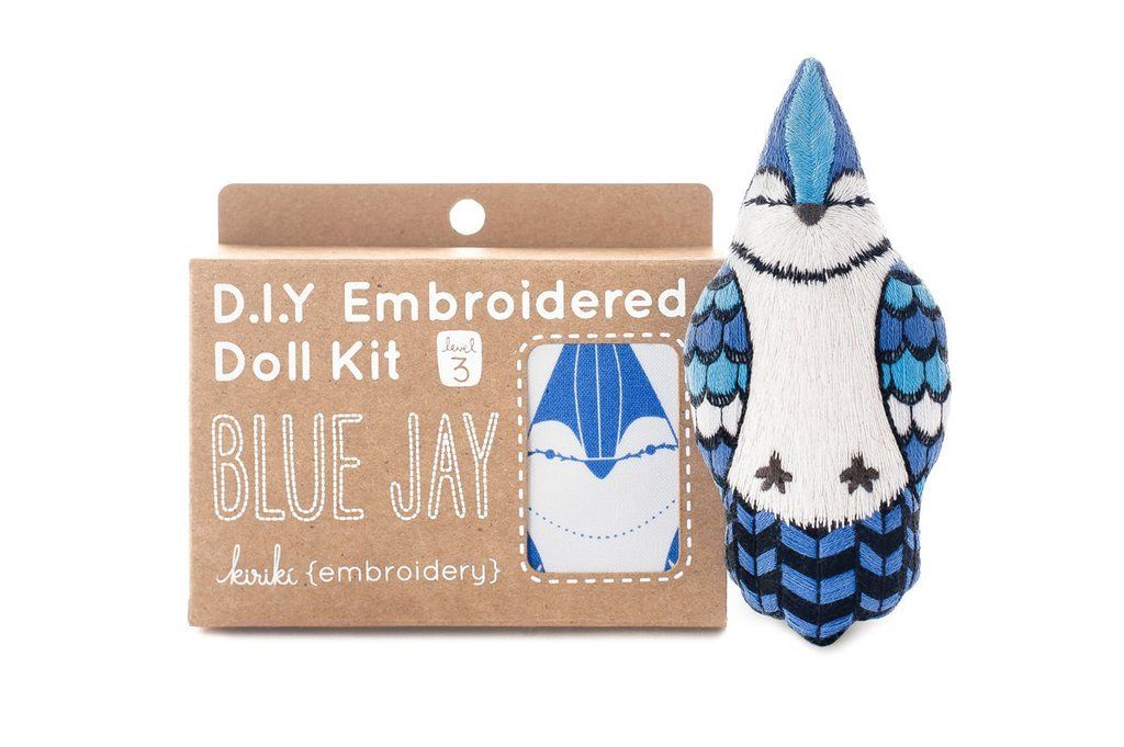 Blue Jay Embroidery Doll-Maker Kit - Kiriki Press
