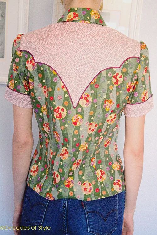 1940s Rodeo Gal Shirt - Decades of Style Pattern Company