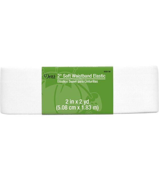 2" Soft Waistband Elastic - White