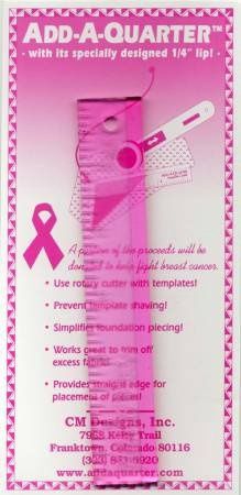 Add-A-Quarter 6" Ruler Pink