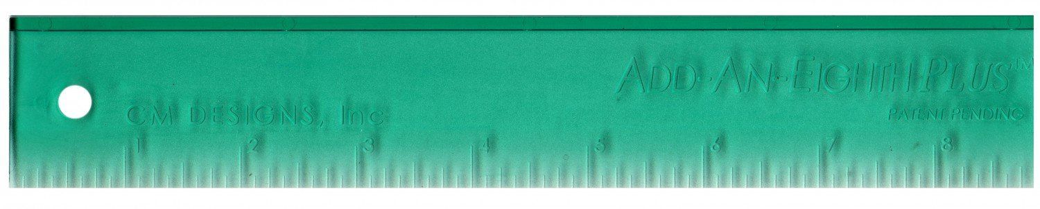 Add-An-Eighth Plus 9in Ruler Green