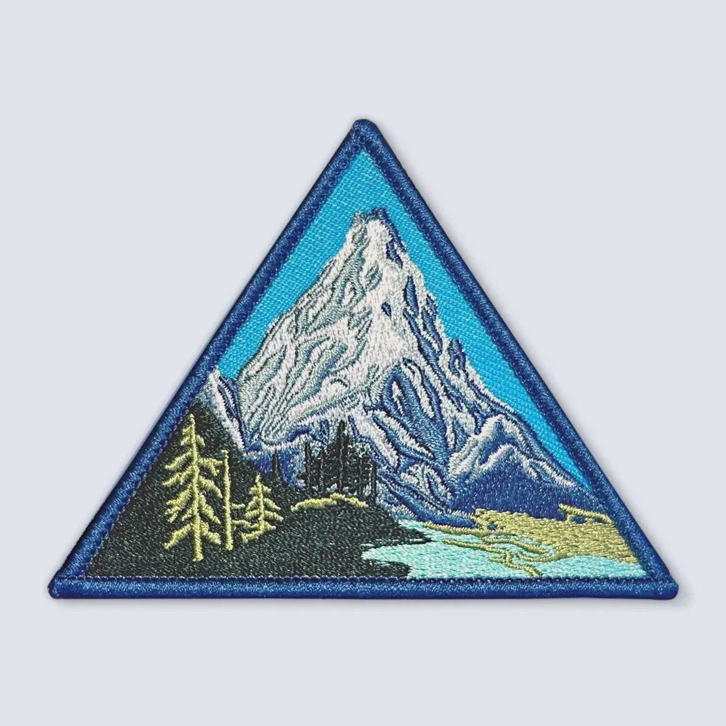 Alpine Lake Sew On Embroidered Patch Bough &amp; Antler Northwest Goods