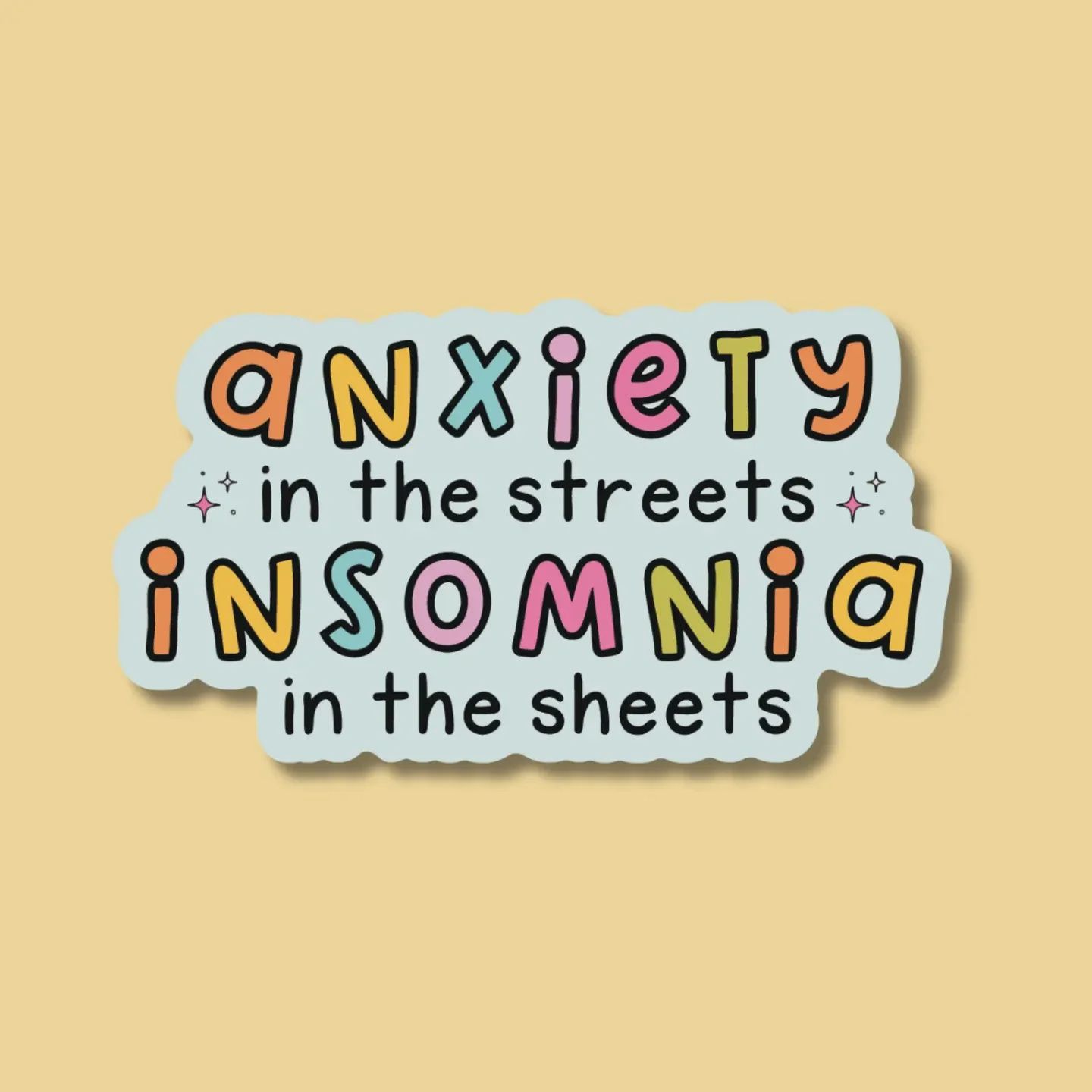 Anxiety In The Streets Sticker Indigo Maiden