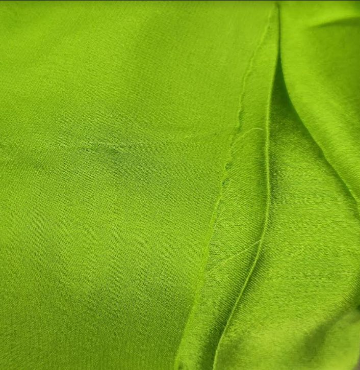 Apple Green Silk Charmeuse Deadstock