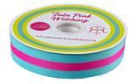 Aqua and Hot Pink  1.5 in-Tula Pink Webbing 16 yd