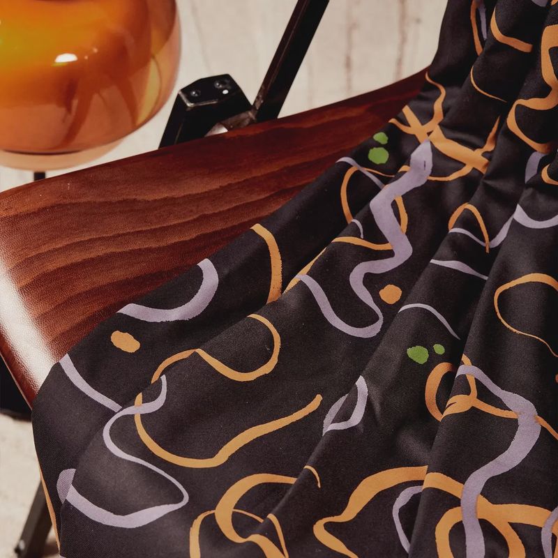 Atelier Brunette Misty Black Viscose Twill