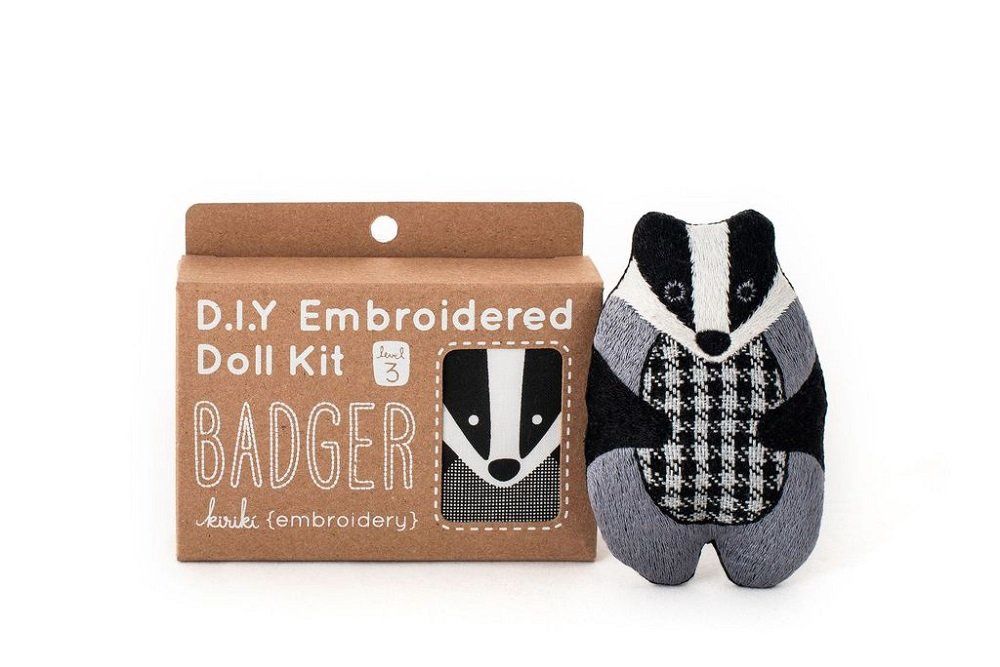 Badger Embroidery Doll-Maker Kit - Kiriki Press