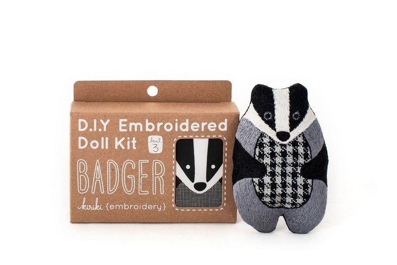 Badger Embroidery Doll-Maker Kit - Kiriki Press