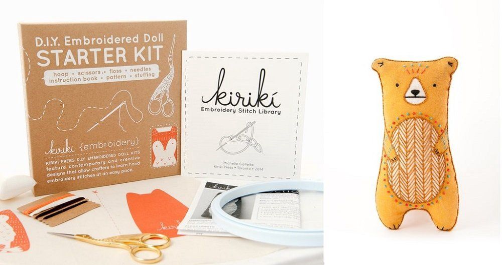 Bear Embroidery Doll-Maker Starter Kit - Kiriki Press