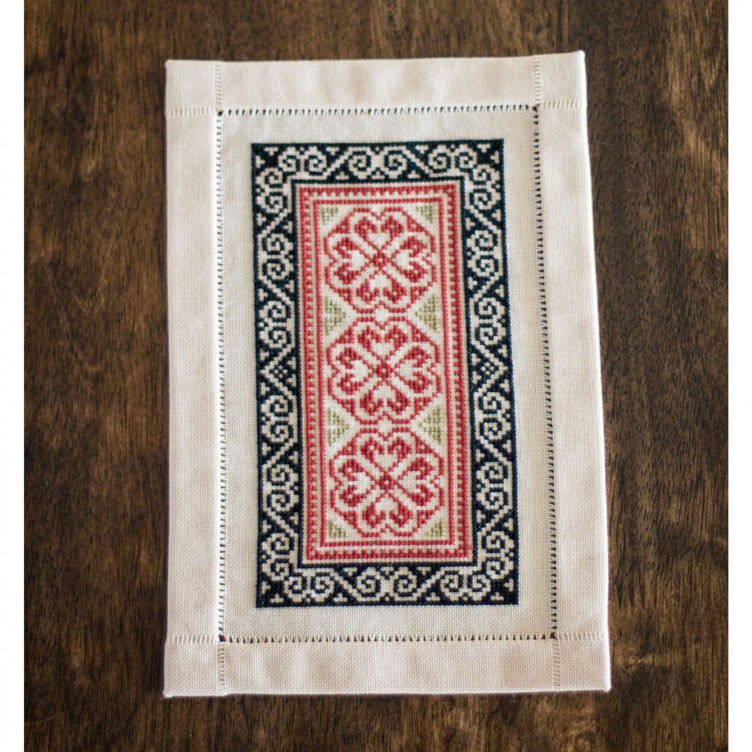 BitKit Byzantine Rose Cross Stitch Kit - Avlea Folk Embroidery