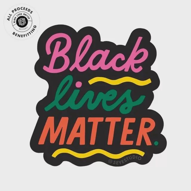 Black Lives Matter Vinyl Sticker 5 Eye Studio