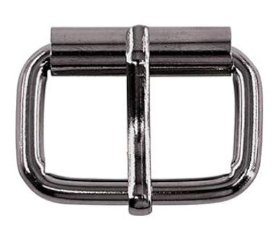 Black Metal Roller Buckle 1"