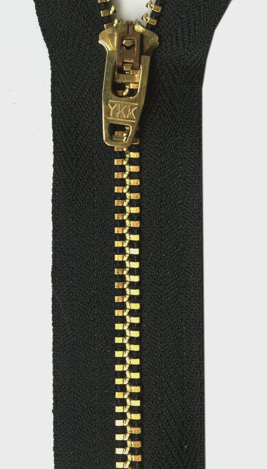 Black Metal Jean Zip 5in