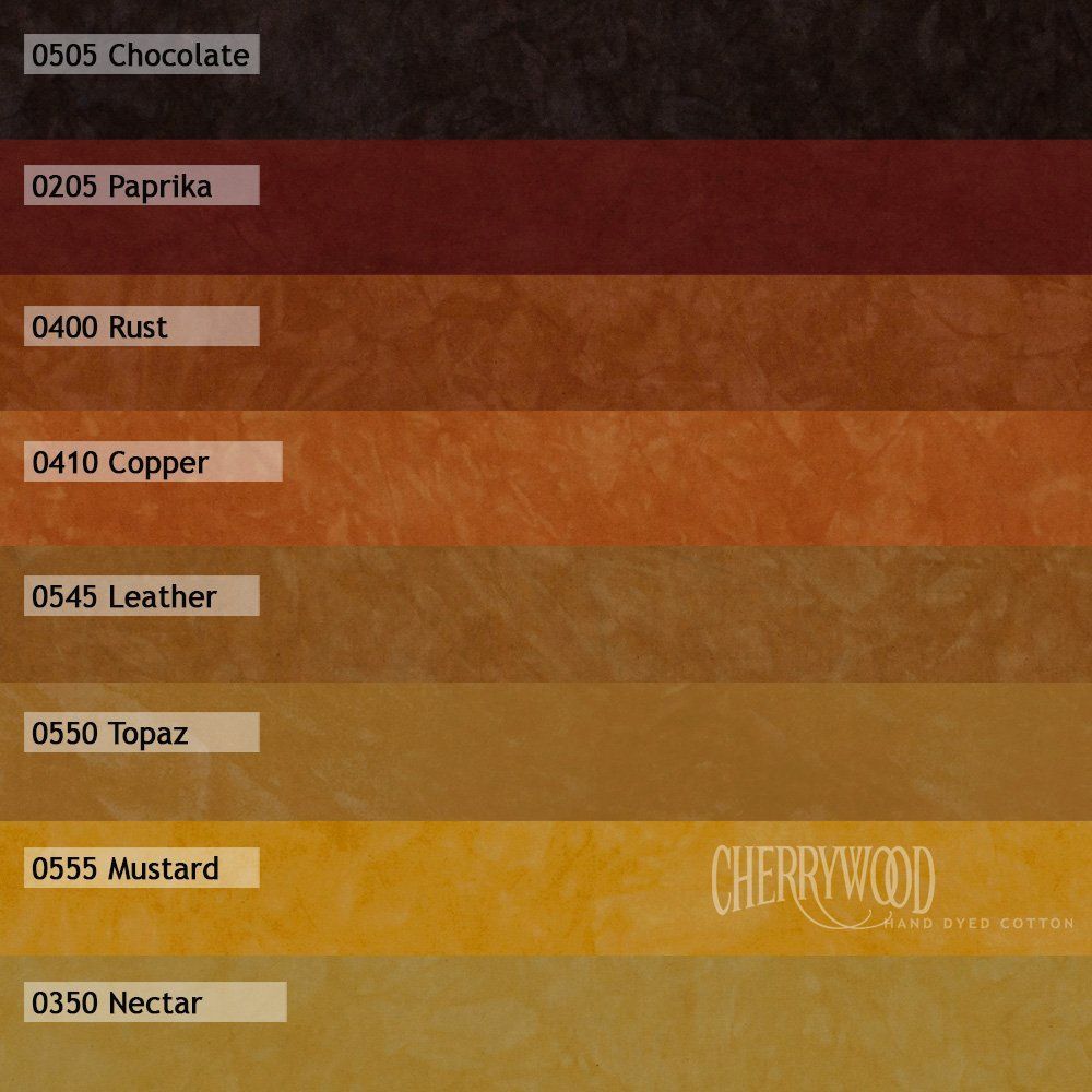 Bourbon Solid 8 Step Gradation Fat Quarter Bundle Cherrywood