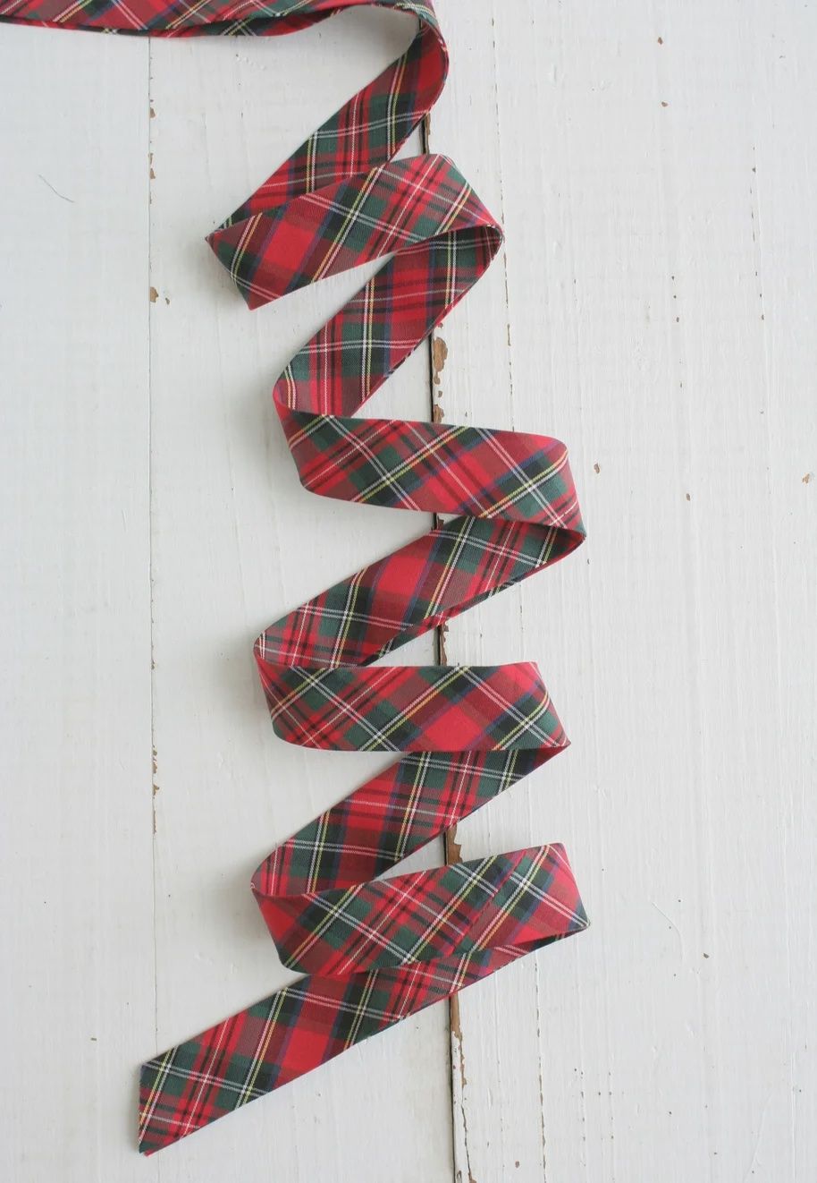 1/2" Double Fold Bias Binding - Red Plaid