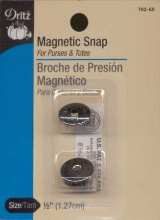 1/2" Magnetic Snap Nickel Finish Single Snap