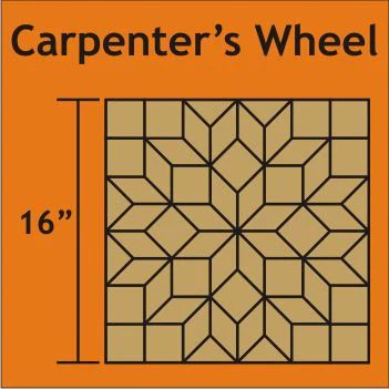 16" Carpenter's Wheel Block Small Pack 1 block EPP Paper Pieces