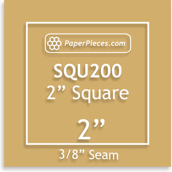 2" Square Acrylic Template 3/8" Seam Allowance EPP