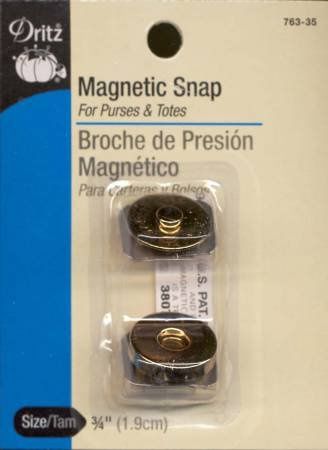 3/4" Magnetic Snap Gilt Finish Single Snap