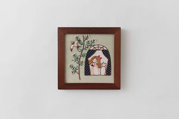 A Life With A Cat Window  Cosmo Embroidery Kit