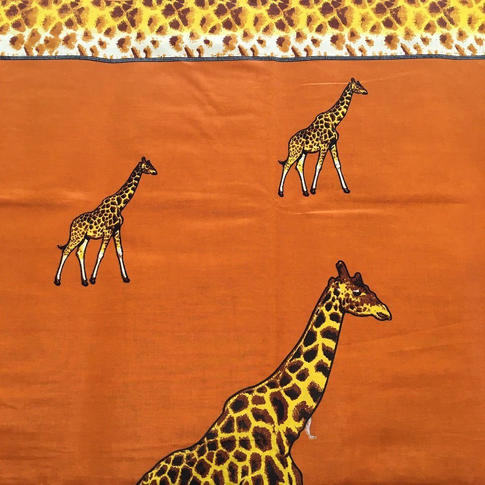 African Wax Printed Cotton - Giraffes