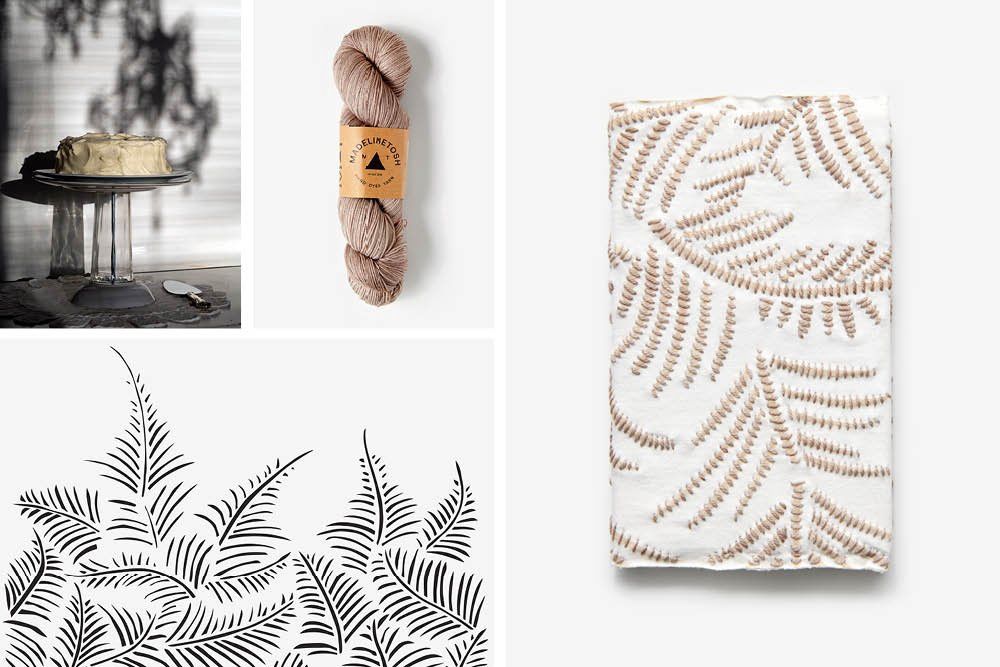 Alabama Chanin / Madelinetosh - DIY Fern Journal Cover Maker Kit