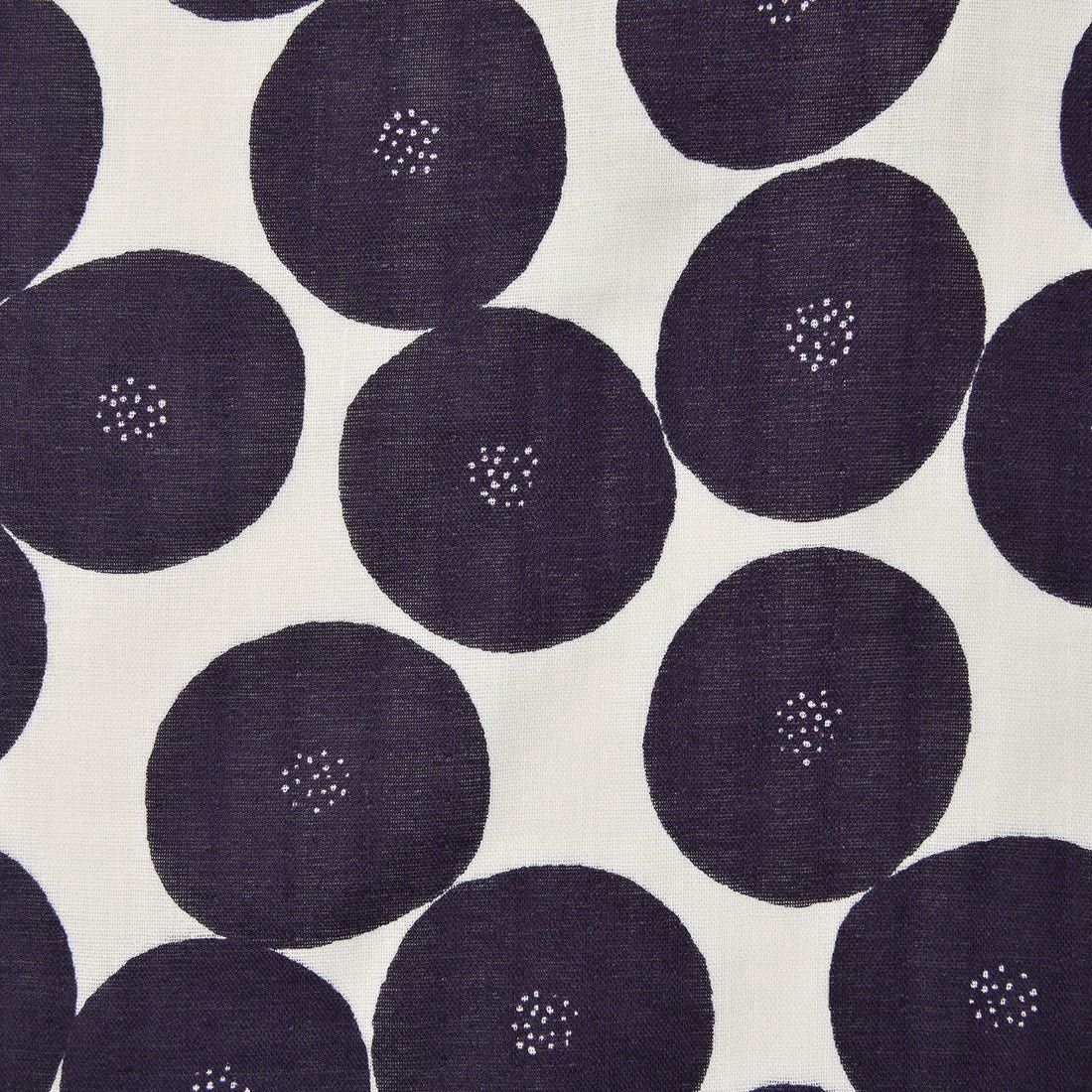 Anpan in Navy Muddy Works Cotton Double Gauze Kokka